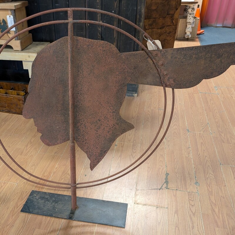 Pontiac Dealership Sign, Metal, On Stand<br />
51w x 42.5h