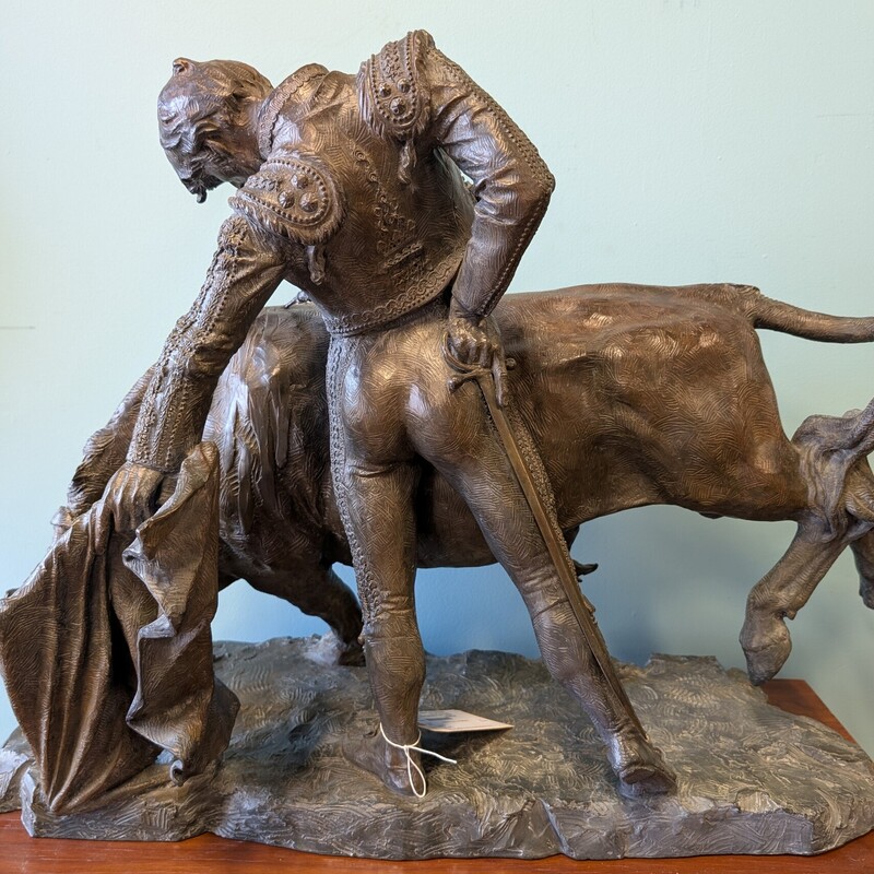 Matador / Bullfighter Bronze Sculpture M.Morcos<br />
SIgned and numbered<br />
33w x 17d x 24h