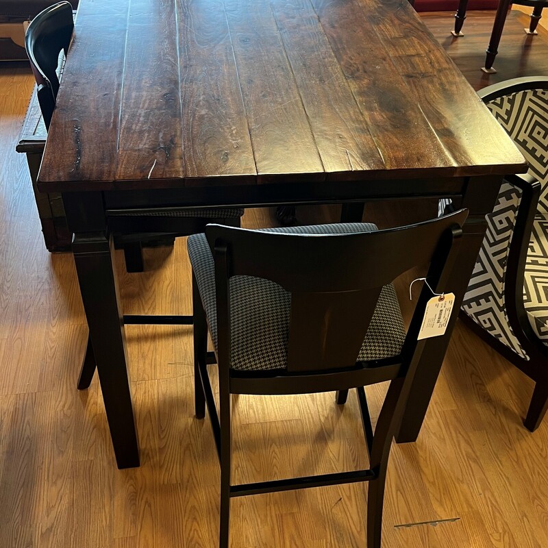 Arhaus Pub Table, 2 Stool, Square<br />
40 Square x 42h