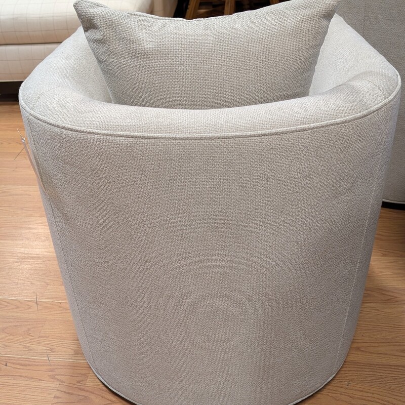 Crate & Barrel Swivel, Light Gray, Drew<br />
27 x 32 x 28h
