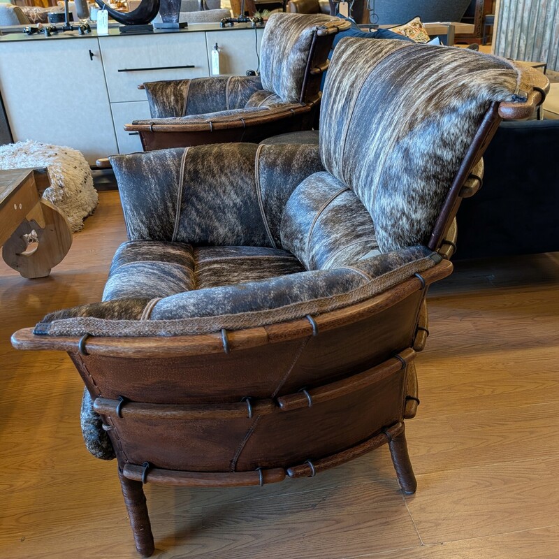 Navajo Arm Chair Set Of 2, Dark Brindle A<br />
44 x 334 x 35h
