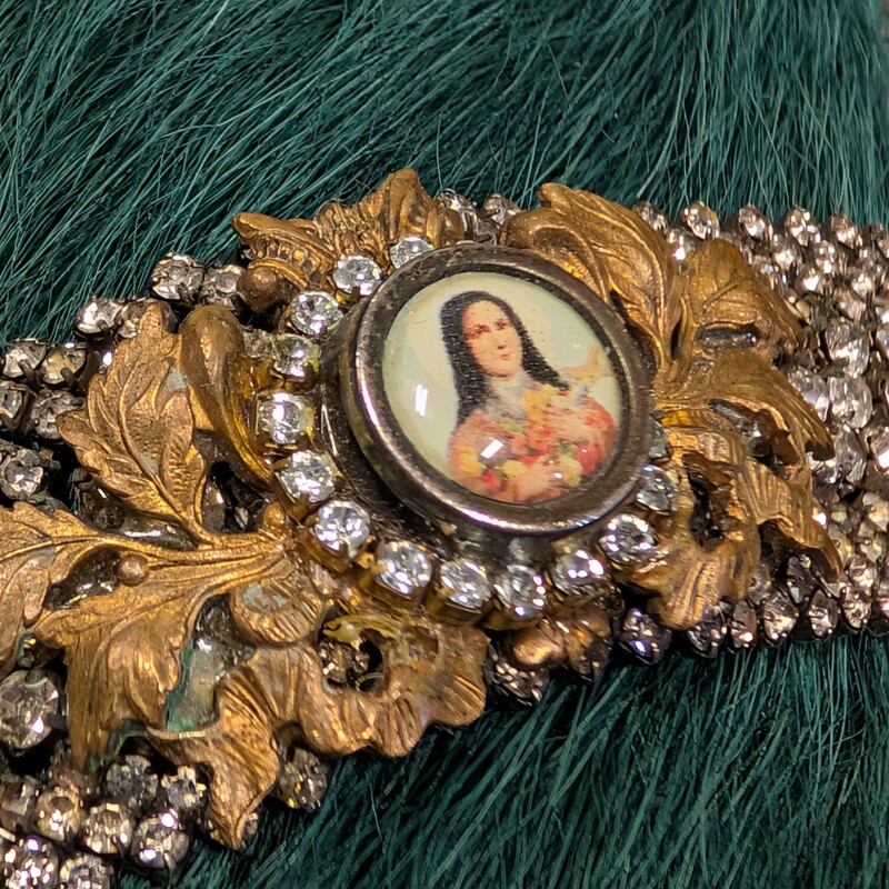 Rhinestone Saint Bracelet<br />
1in width