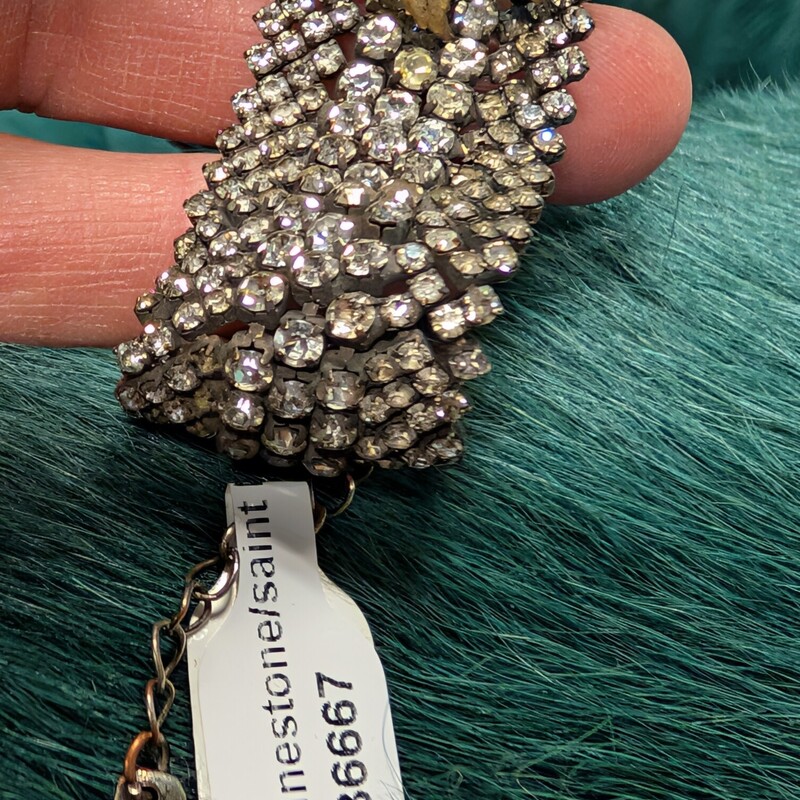 Rhinestone Saint Bracelet<br />
1in width