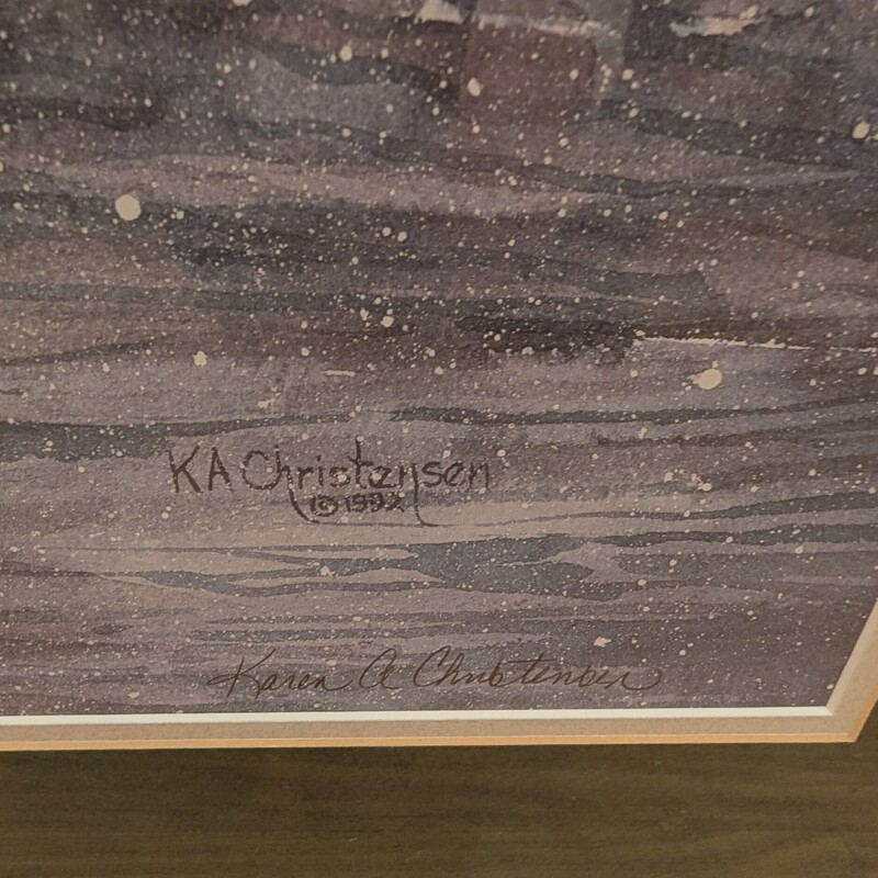 KA Christensen LimitedEd, Signed, Moose<br />
35 x 30h